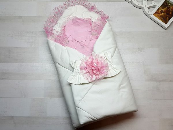 Одеяло с резинкой-фиксатором розовое