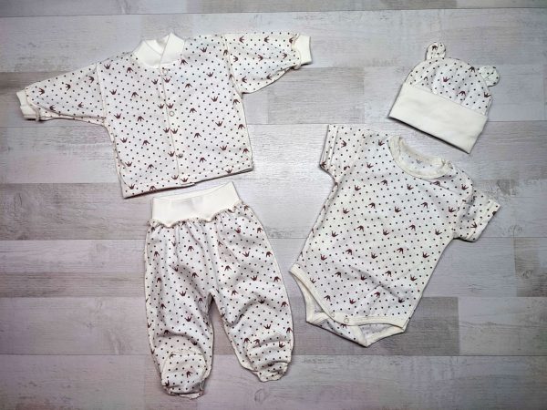 Комплект одежды для новорождённого короны