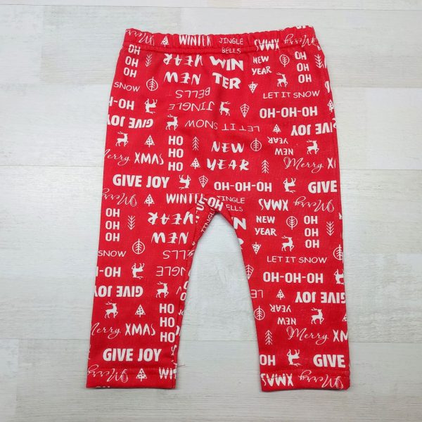 Штаны для малышей тёплые красные