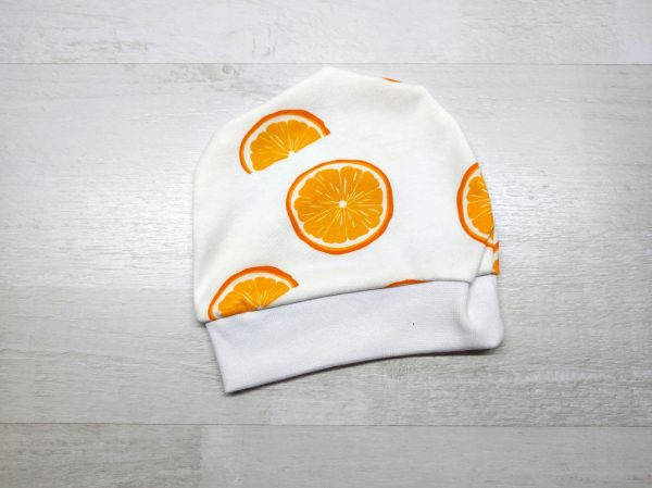 Шапочка для новорождённых апельсины